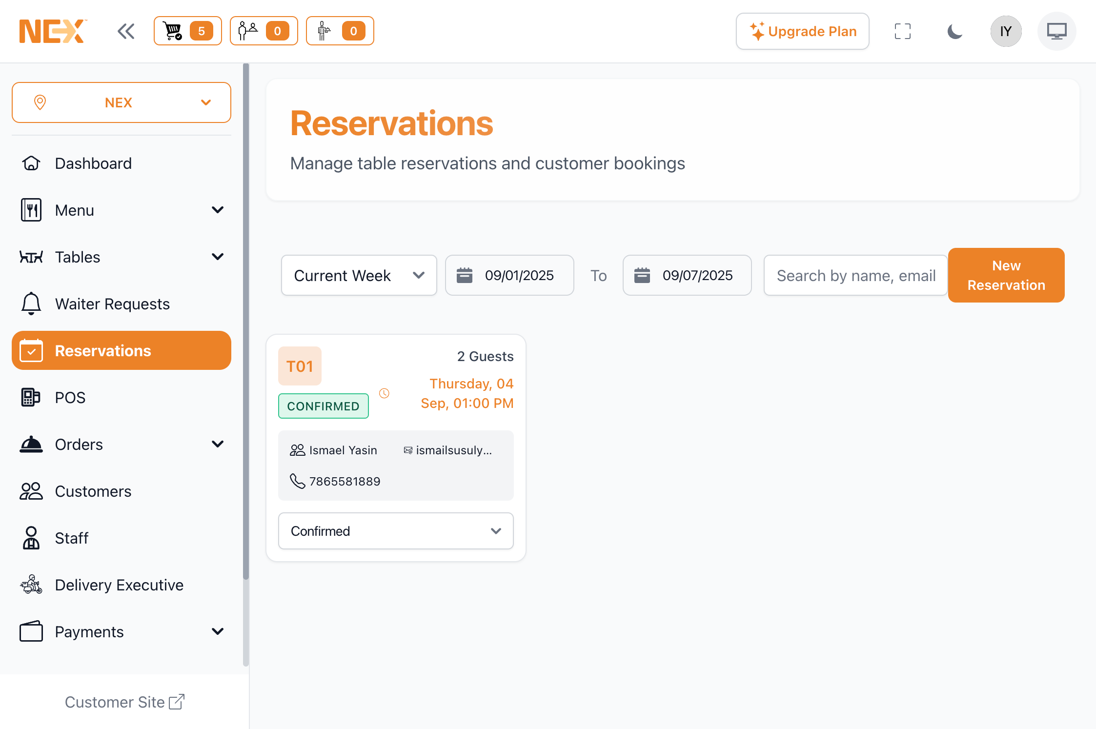 Optimize Table Reservations